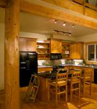 Half Log Cabin Interior