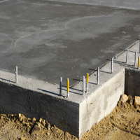 drying concrete slab