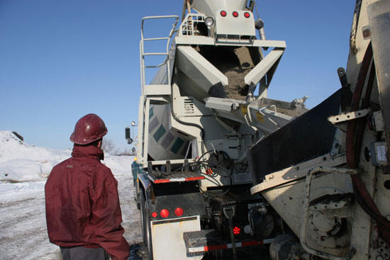 pouring concrete in cold weather