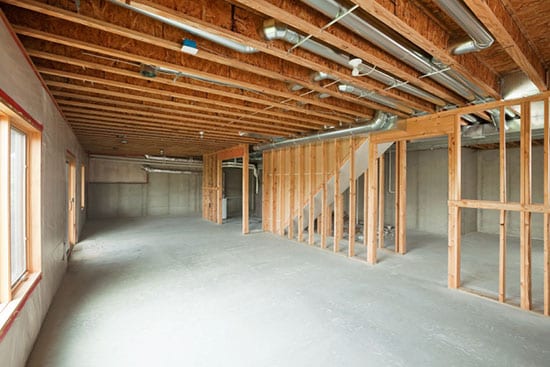 unfinished concrete interior floor